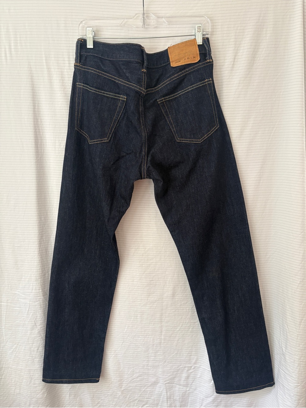 BUCK MASON RAW JAPANESE SELVEDGE FULL SADDLE JEAN 5 pockets Classic fit NEW - Picture 5 of 10